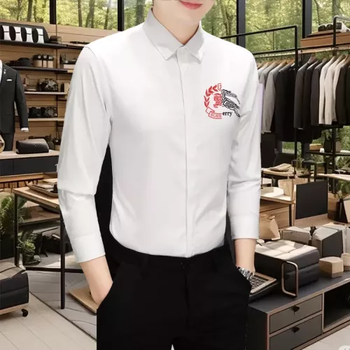 Replica Burberry Shirts Long Sleeved For Men #1374918 $56.00 USD for Wholesale