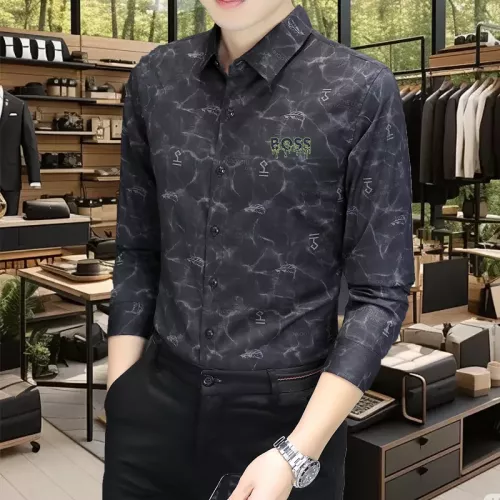 Replica Boss Shirts Long Sleeved For Men #1374928 $56.00 USD for Wholesale
