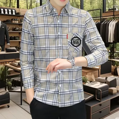 Replica Armani Shirts Long Sleeved For Men #1374932 $56.00 USD for Wholesale