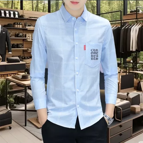 Replica Chrome Hearts Shirts Long Sleeved For Men #1374937 $56.00 USD for Wholesale