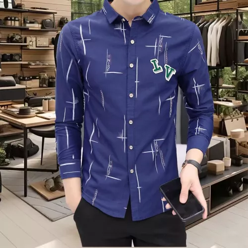 Louis Vuitton LV Shirts Long Sleeved For Men #1374948 $56.00 USD, Wholesale Replica Louis Vuitton LV Shirts