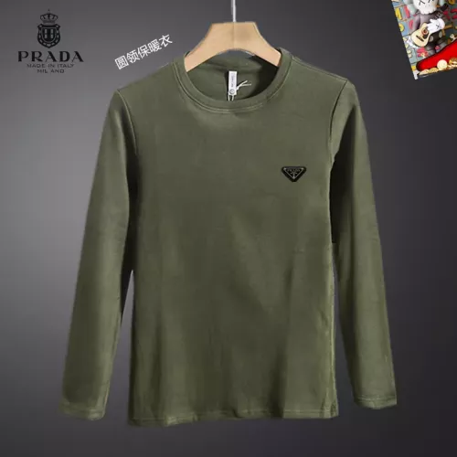 Prada T-Shirts Long Sleeved For Men #1375563 $40.00 USD, Wholesale Replica Prada T-Shirts