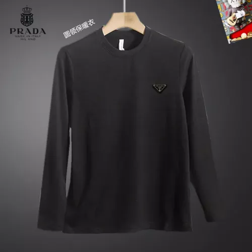 Prada T-Shirts Long Sleeved For Men #1375564 $40.00 USD, Wholesale Replica Prada T-Shirts