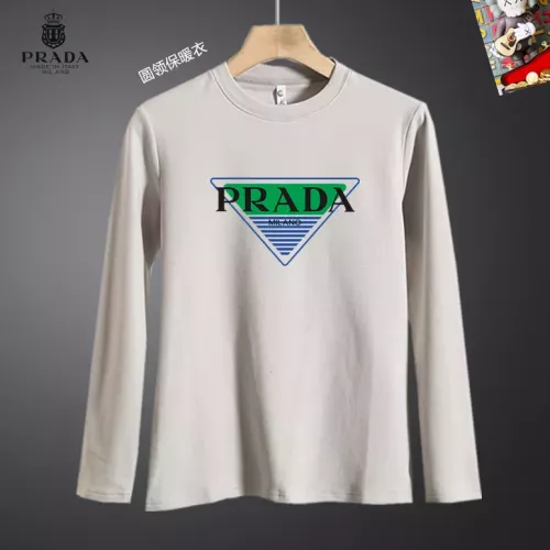 Prada T-Shirts Long Sleeved For Men #1375581 $40.00 USD, Wholesale Replica Prada T-Shirts