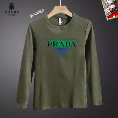 Prada T-Shirts Long Sleeved For Men #1375583 $40.00 USD, Wholesale Replica Prada T-Shirts