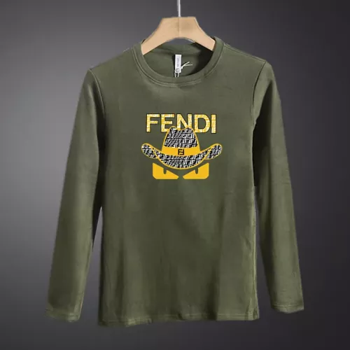 Fendi T-Shirts Long Sleeved For Men #1375588 $40.00 USD, Wholesale Replica Fendi T-Shirts