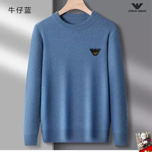 Armani Sweaters Long Sleeved For Men #1375783 $42.00 USD, Wholesale Replica Armani Sweaters