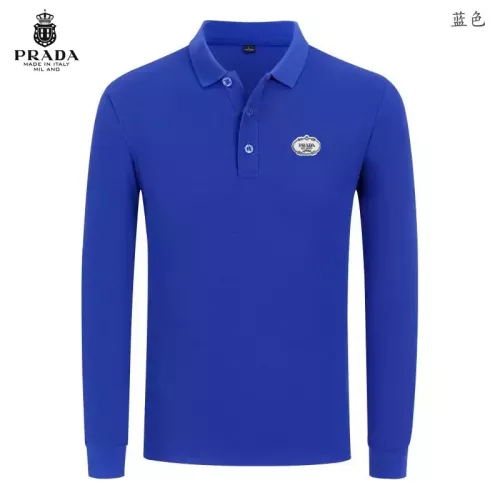 Prada T-Shirts Long Sleeved For Men #1376067 $40.00 USD, Wholesale Replica Prada T-Shirts