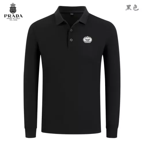 Prada T-Shirts Long Sleeved For Men #1376069 $40.00 USD, Wholesale Replica Prada T-Shirts