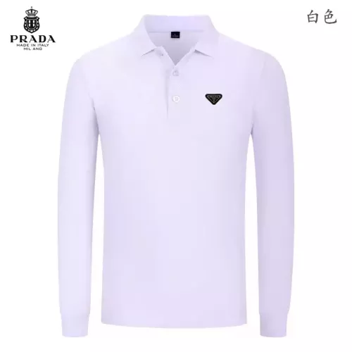 Prada T-Shirts Long Sleeved For Men #1376086 $40.00 USD, Wholesale Replica Prada T-Shirts