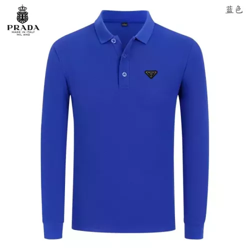 Prada T-Shirts Long Sleeved For Men #1376089 $40.00 USD, Wholesale Replica Prada T-Shirts