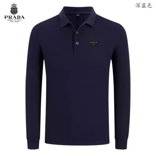 Prada T-Shirts Long Sleeved For Men #1376090 $40.00 USD, Wholesale Replica Prada T-Shirts