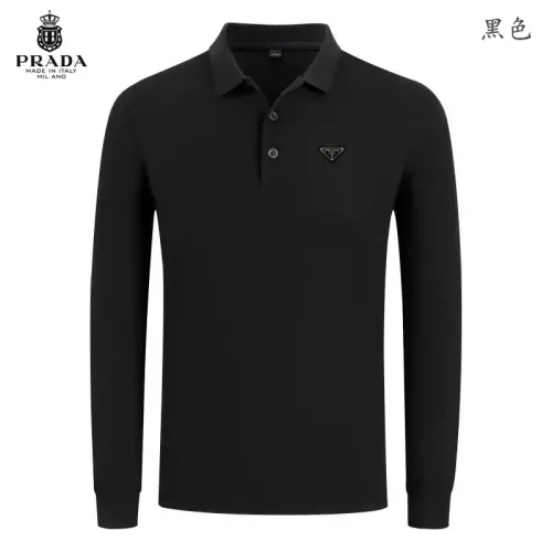 Prada T-Shirts Long Sleeved For Men #1376091 $40.00 USD, Wholesale Replica Prada T-Shirts