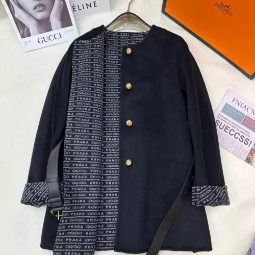 Replica Prada Coat Long Sleeved For Women #1376599 $350.41 USD for Wholesale