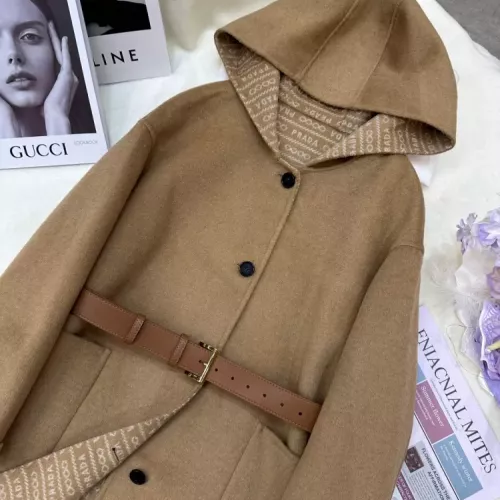Replica Prada Coat Long Sleeved For Women #1376602 $350.41 USD for Wholesale