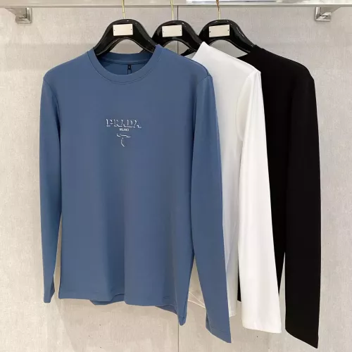 Replica Prada T-Shirts Long Sleeved For Men #1377486 $76.00 USD for Wholesale