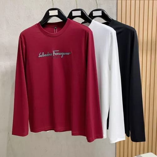 Replica Salvatore Ferragamo T-Shirts Long Sleeved For Men #1377492 $76.00 USD for Wholesale