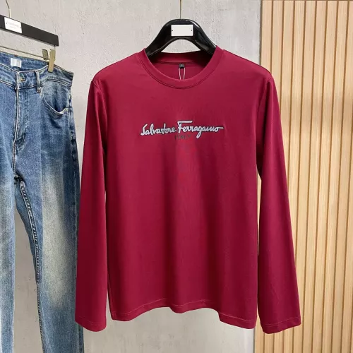 Salvatore Ferragamo T-Shirts Long Sleeved For Men #1377493 $76.00 USD, Wholesale Replica Salvatore Ferragamo T-Shirts