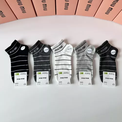 MIU MIU Socks #1377786 $27.00 USD, Wholesale Replica MIU MIU Socks