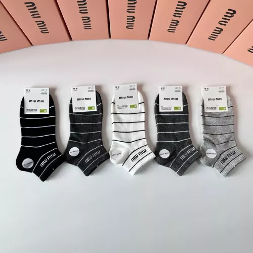 Replica MIU MIU Socks #1377786 $27.00 USD for Wholesale