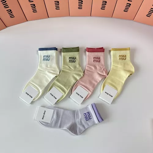 Replica MIU MIU Socks #1377788 $27.00 USD for Wholesale