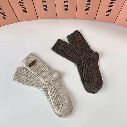 Replica MIU MIU Socks #1377790 $29.00 USD for Wholesale