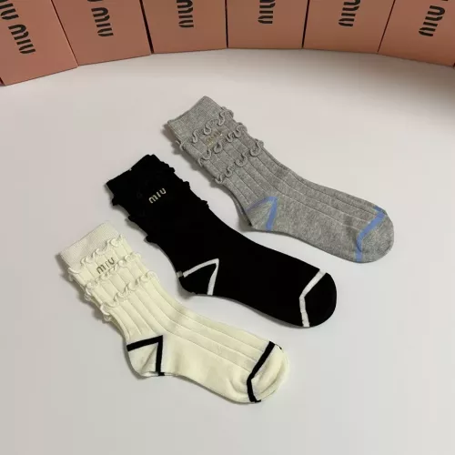Replica MIU MIU Socks #1377799 $32.00 USD for Wholesale