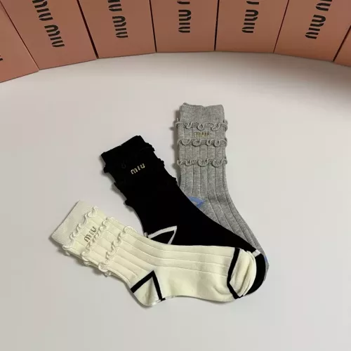 Replica MIU MIU Socks #1377799 $32.00 USD for Wholesale