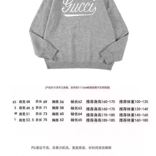 Replica Gucci Sweaters Long Sleeved For Unisex #1377904 $60.00 USD for Wholesale