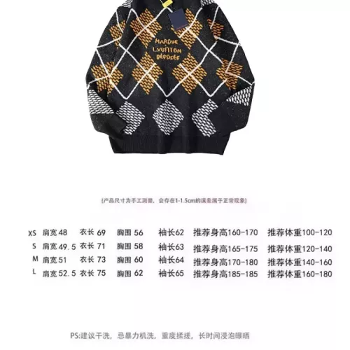 Replica Louis Vuitton LV Sweaters Long Sleeved For Unisex #1377909 $64.00 USD for Wholesale