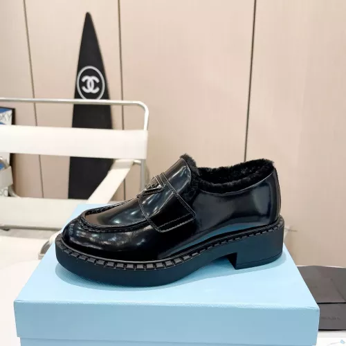 Replica Prada Leather Shoes For Women #1378030 $108.00 USD for Wholesale