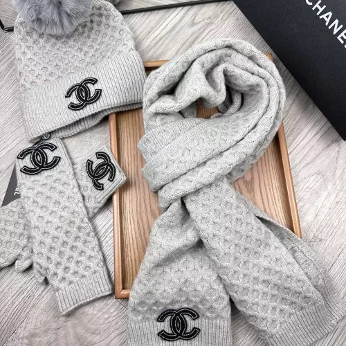 Replica Chanel Hat and Scarf and Glove Set #1378234 $52.00 USD for Wholesale