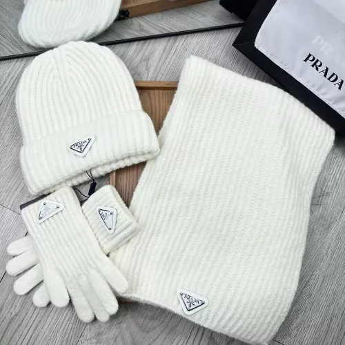 Prada Hat and Scarf and Glove Set #1378246 $48.00 USD, Wholesale Replica Prada Hat and Scarf and Glove Set