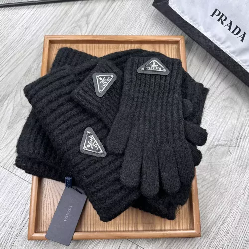 Replica Prada Hat and Scarf and Glove Set #1378250 $48.00 USD for Wholesale
