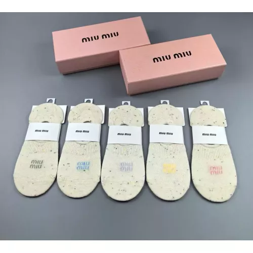 MIU MIU Socks For Women #1378395 $25.00 USD, Wholesale Replica MIU MIU Socks