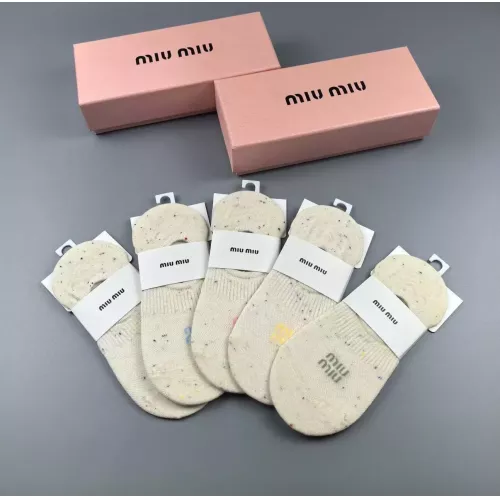 Replica MIU MIU Socks For Women #1378395 $25.00 USD for Wholesale