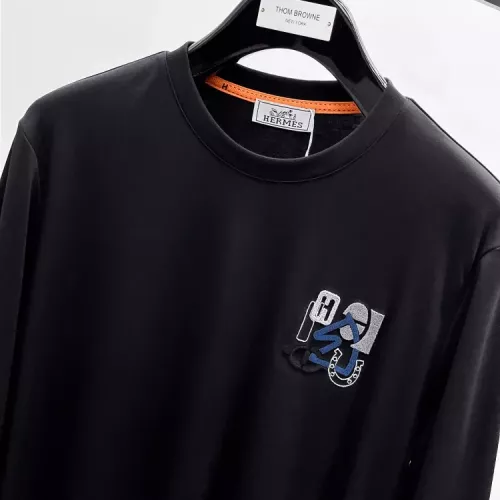 Replica Hermes T-Shirts Long Sleeved For Men #1378434 $82.00 USD for Wholesale