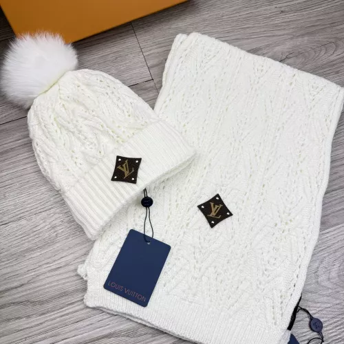 Louis Vuitton LV Hat and Scarf Set #1378464 $48.00 USD, Wholesale Replica Louis Vuitton LV Hat and Scarf and Glove Set