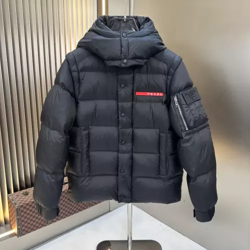 Replica Prada Down Feather Coat Long Sleeved For Men #1378802 $238.02 USD for Wholesale