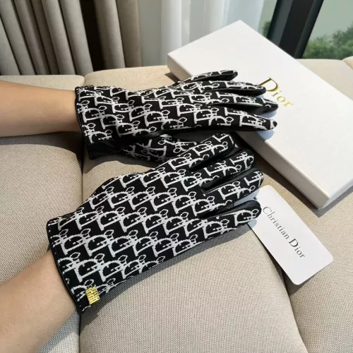 Replica Christian Dior Gloves For Women #1379140 $64.00 USD for Wholesale