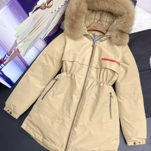 Replica Prada Down Feather Coat Long Sleeved For Women #1380224 $247.93 USD for Wholesale