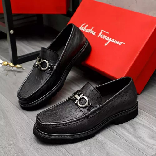 Replica Salvatore Ferragamo Leather Shoes For Men #1380531 $98.00 USD for Wholesale