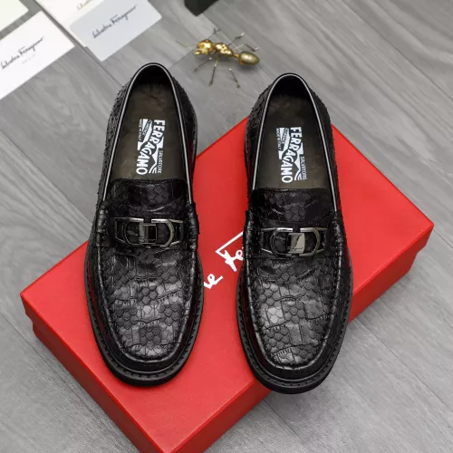 Replica Salvatore Ferragamo Leather Shoes For Men #1380544 $98.00 USD for Wholesale