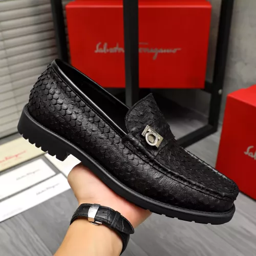 Replica Salvatore Ferragamo Leather Shoes For Men #1380545 $98.00 USD for Wholesale
