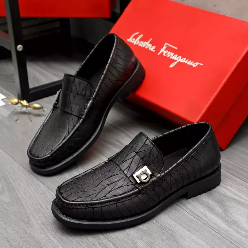 Salvatore Ferragamo Leather Shoes For Men #1380546 $98.00 USD, Wholesale Replica Salvatore Ferragamo Leather Shoes