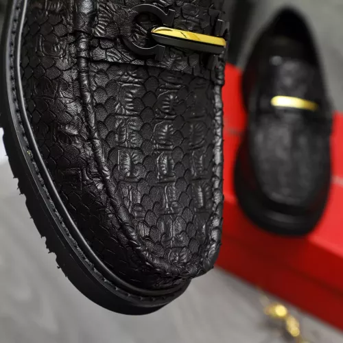 Replica Salvatore Ferragamo Leather Shoes For Men #1380547 $98.00 USD for Wholesale