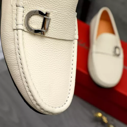 Replica Salvatore Ferragamo Leather Shoes For Men #1380550 $76.00 USD for Wholesale