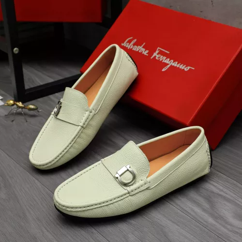 Salvatore Ferragamo Leather Shoes For Men #1380551 $76.00 USD, Wholesale Replica Salvatore Ferragamo Leather Shoes