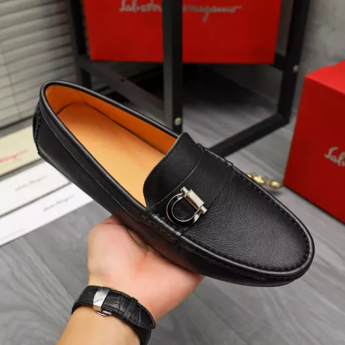 Replica Salvatore Ferragamo Leather Shoes For Men #1380553 $76.00 USD for Wholesale
