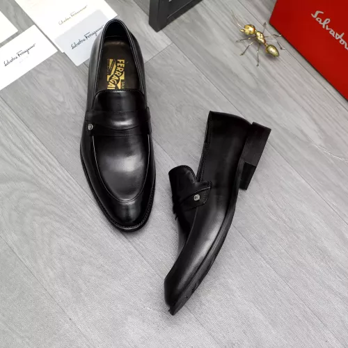 Replica Salvatore Ferragamo Leather Shoes For Men #1380563 $88.00 USD for Wholesale